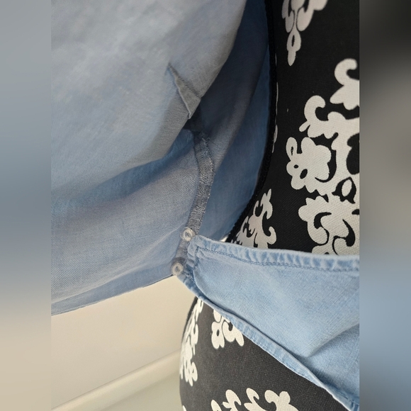 Bar III Elegant Sky Blue Puff Sleeve Wrap Blouse Size XL - Picture 9 of 16